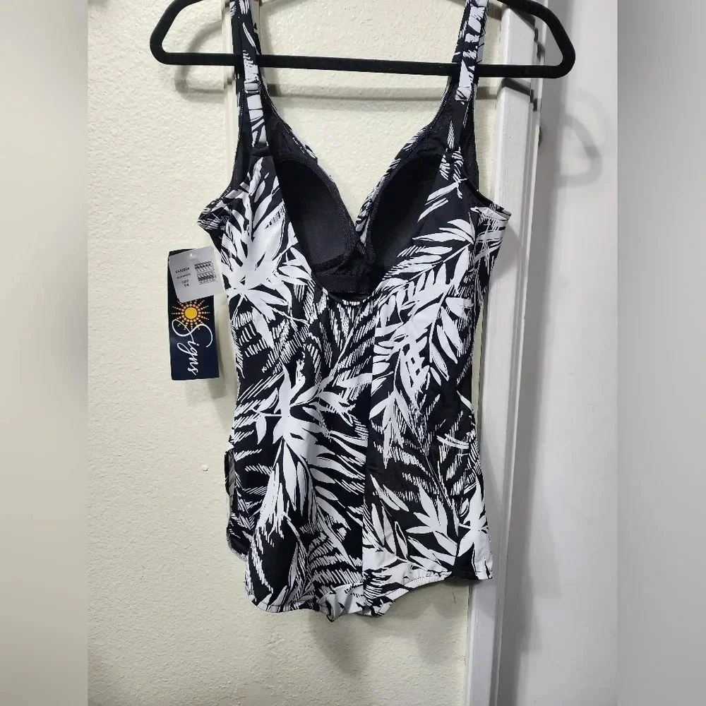 Sun Signs NWT Tropical One Piece Bathing Suit - Size 14